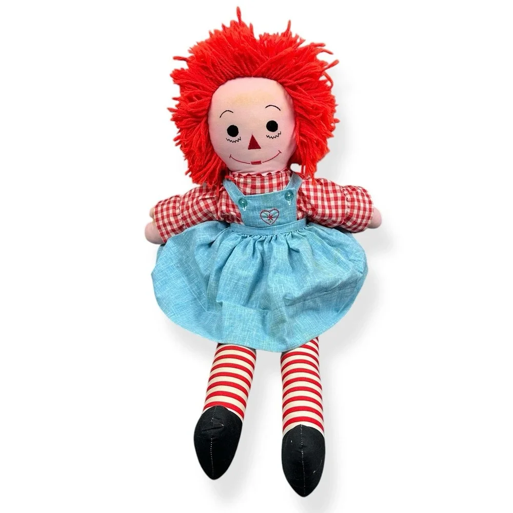 VTG Large Raggedy Ann Doll Handmade Doll And Clothing 25